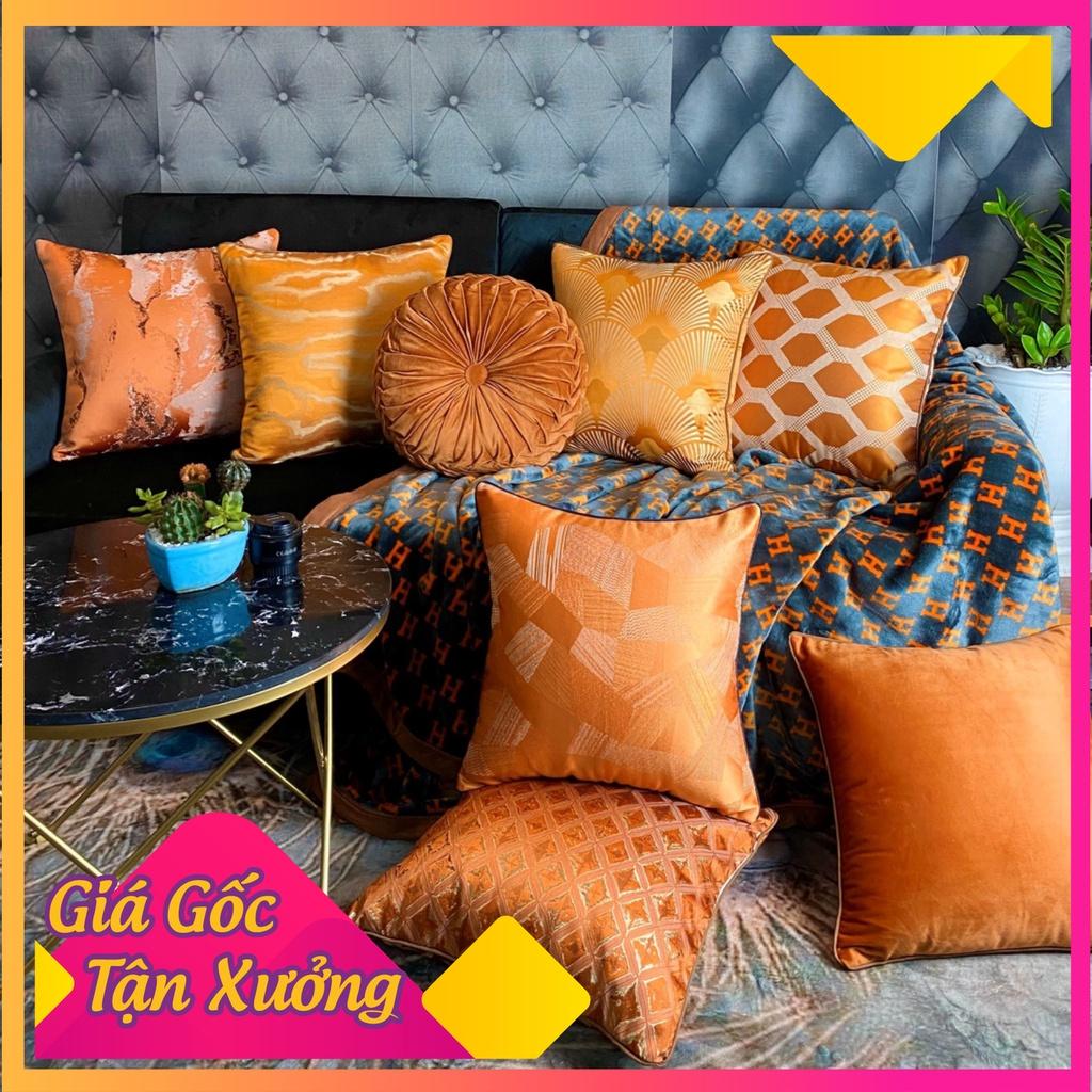 Gối Tựa Lưng Gối Tựa Sofa, Gối Vuông Trang Trí Hoa Văn Hiện Đại Kích Thước 45x45cm