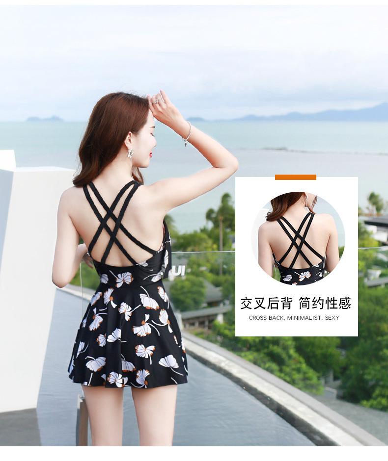 Áo Tắm Bikini Liền Thân Dạng Váy Đồ Bơi Nữ Đi Biển Đẹp Có Big Size CHo Người Béo Mập་ QC002 - XL dưới kg