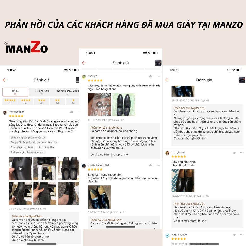 Giày da nam công sở da bò thật – Manzo store – GT101