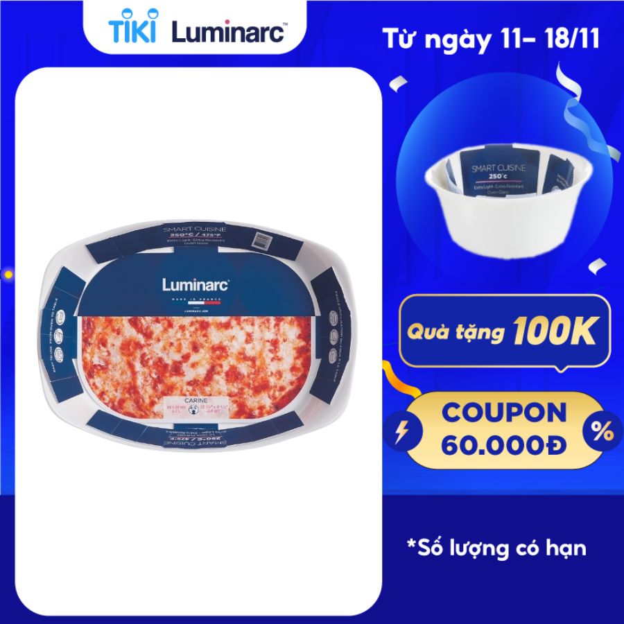 Khay Nướng TT Luminarc Smart Cuisine Chữ nhật 38x28cm - LUKHP8330 