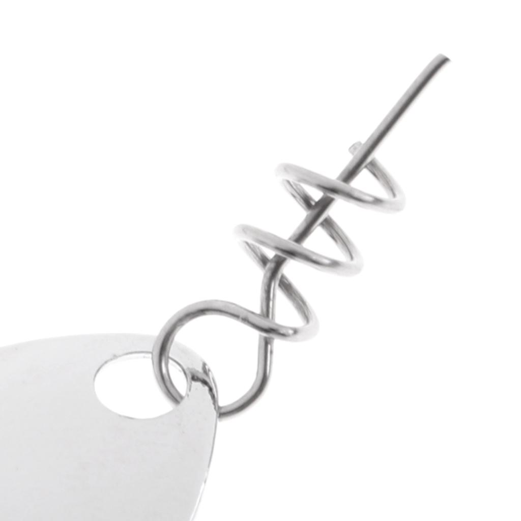Fishing Spoon Lures with Centering Pin Spring Twist Lock