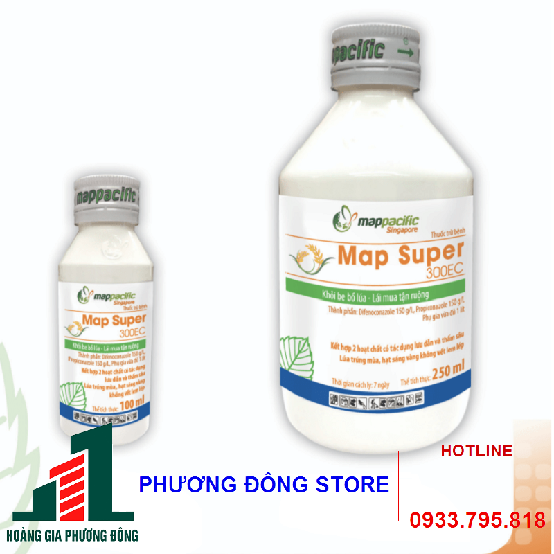 Thuốc trừ bệnh Map Super 300EC- gói 20ml, chai 100ml, chai 250ml