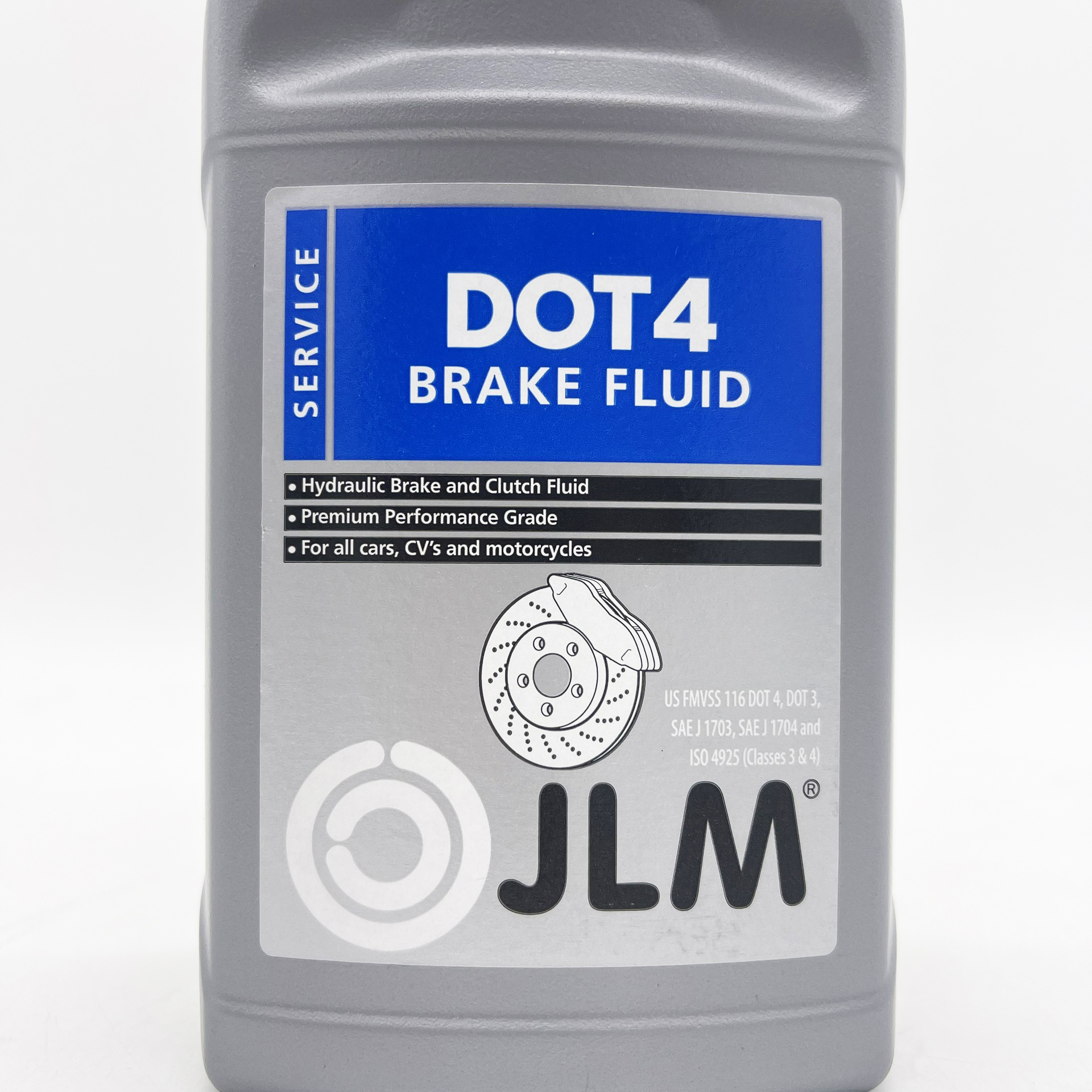 Dầu phanh Dot 4 (Brake Fluid) cho ô tô xuất xứ JLM Hà Lan, J04845 dung tích 1000ml, tiêu chuẩn ISO 4925 (Classes 3 & 4)