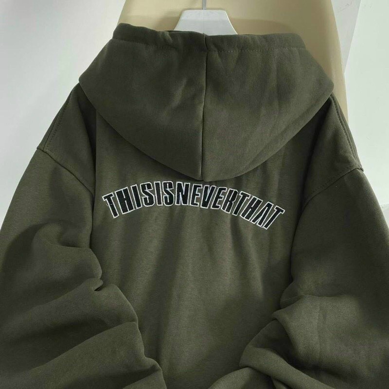 Áo Khoác Nỉ THIS IS NEVER THATFREESHIP RẺ ĐẸP Kiểu Hoodie Có Nón Mũ 2 Lớp Thu Đông Unisex Có Khóa Kéo - Couple Jacket