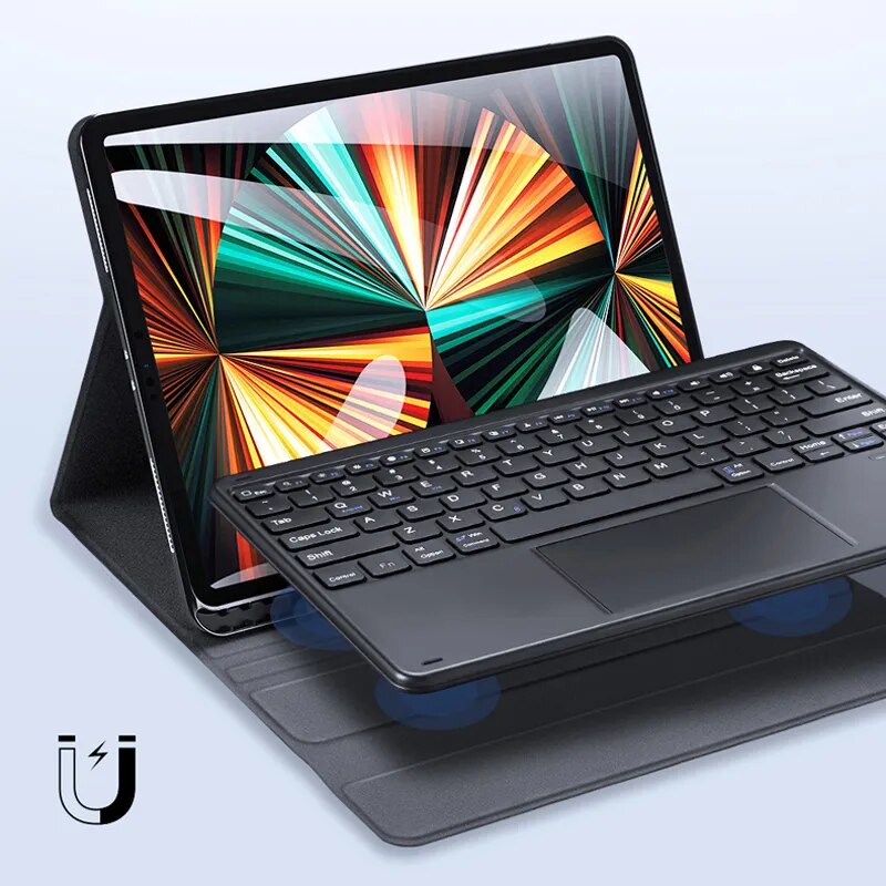 Bao da iPad Air 2020 kèm bàn phím bluetooth có bàn di chuột Magic Keyboard TouchPad chính hãng Ducis