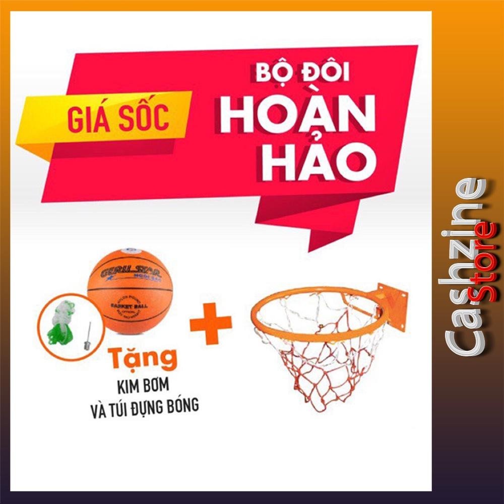 Khung bóng rổ, Vành bóng rổ  tặng lưới,Bóng rổ GERUSTAR cao cấp  tặng kim bơm