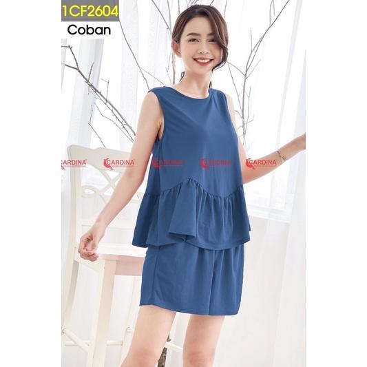 Đồ Bộ Nữ  Sát Nách Lượn Gấu Chất Cotton Thoáng Mát, Siêu Nữ Tính -1CF26