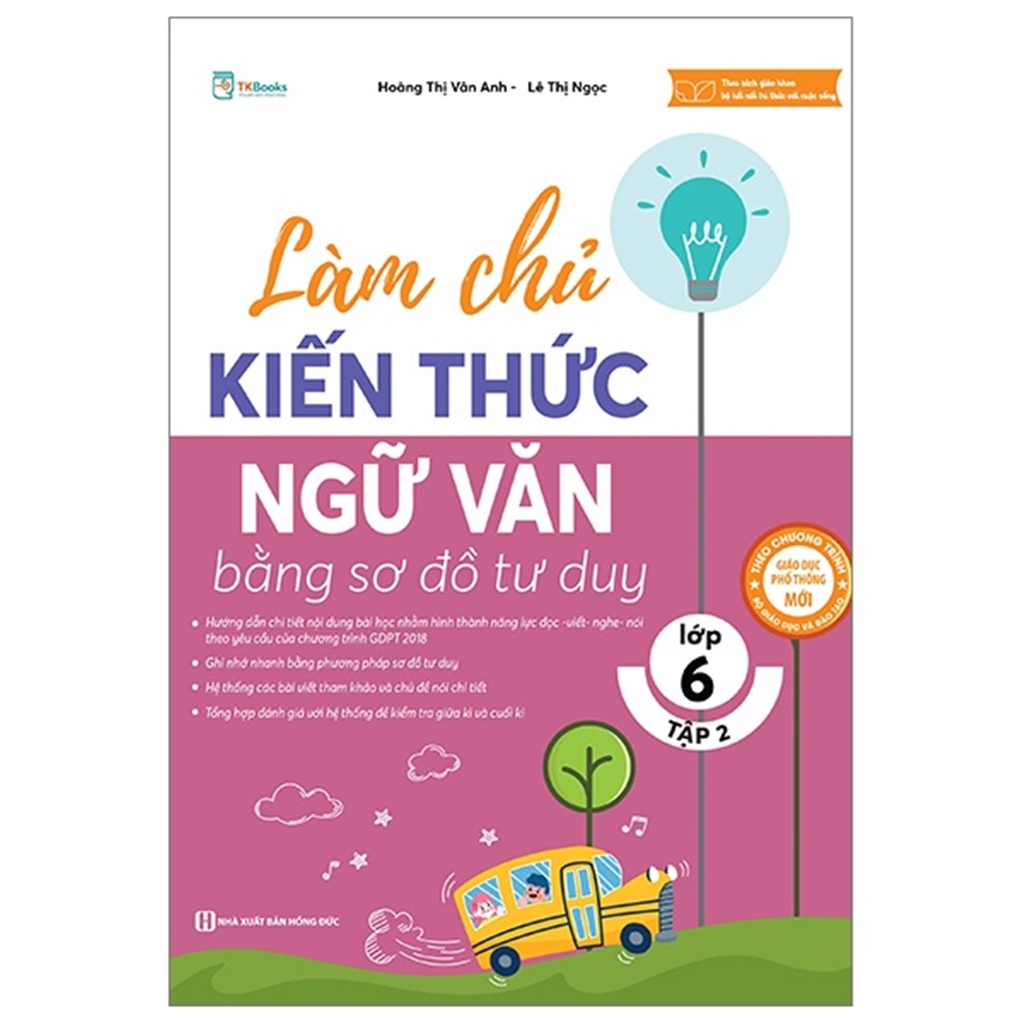 Sách - Làm chủ kiến thức Ngữ văn bằng sơ đồ tư duy Lớp 6(Tập 1 + Tập 2)