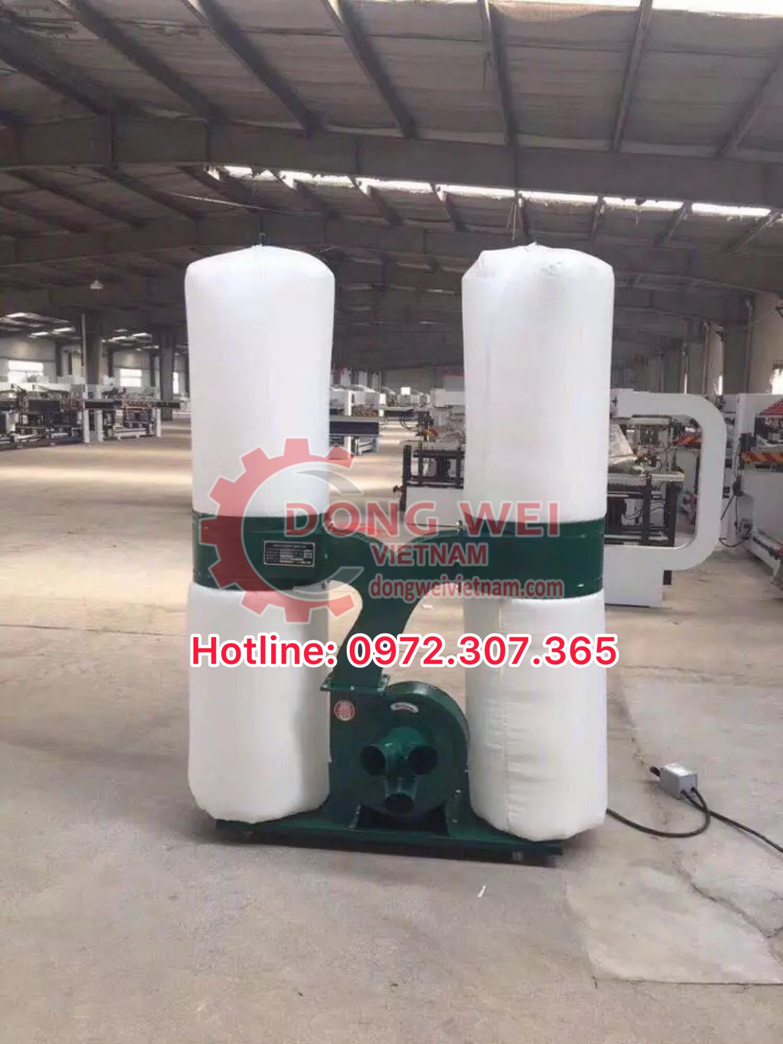 Máy hút bụi công nghiệp 2 túi vải, công suất 5,5kw/ 380v