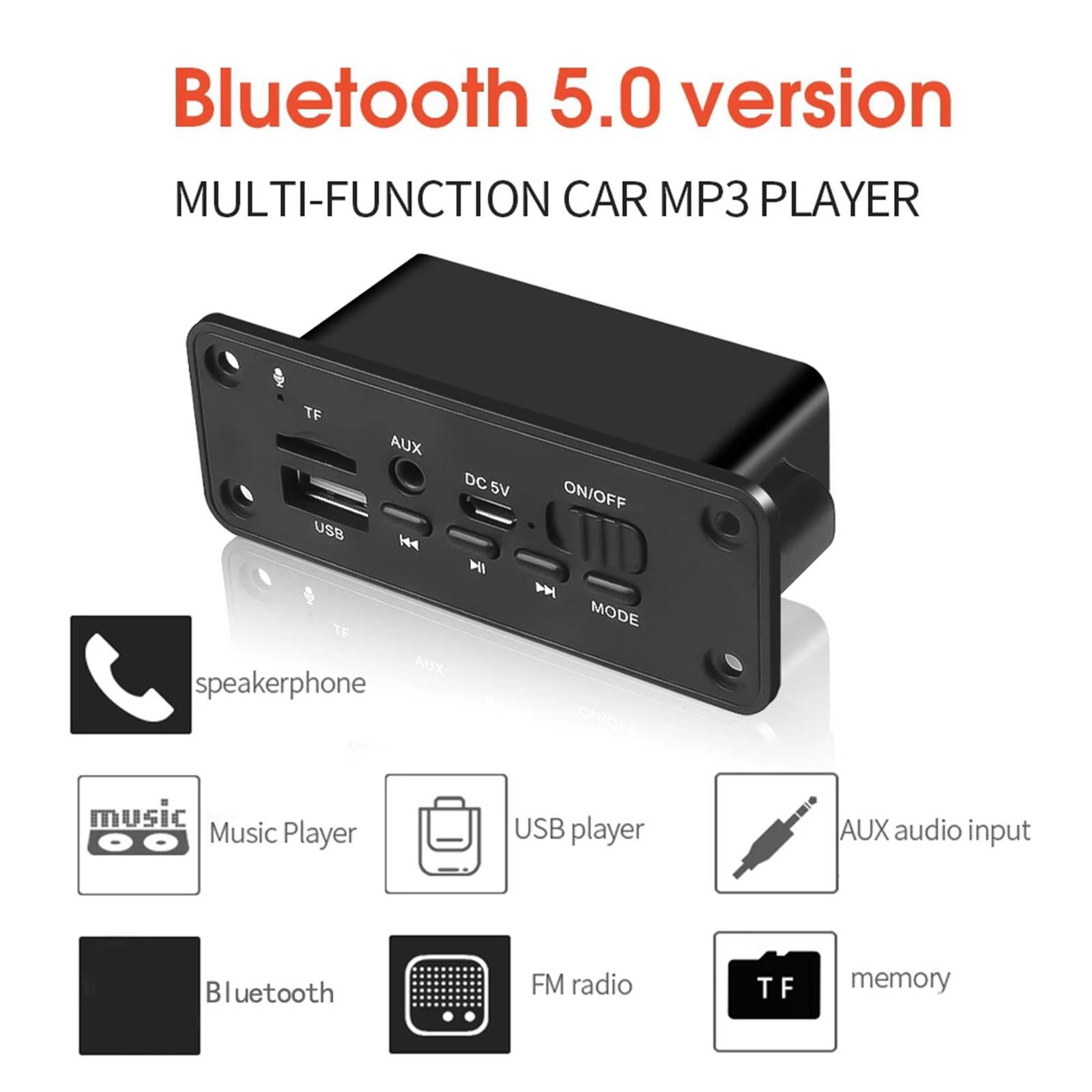Bluetooth 5.0 MP3 Player Decoding Board Amplifier Speaker for DIY Speaker MP6