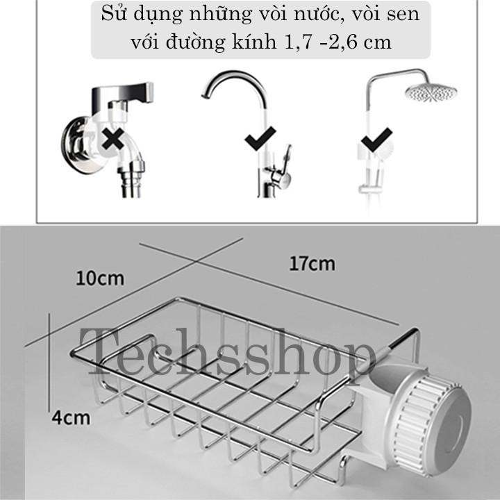 Kệ Inox Gắn Vòi Nước, Vòi Sen Để Đồ Có Thể Điều Chỉnh Hướng Và Vị Trí - Khay Xà Phòng Nhà Bếp, Nhà Tắm 1 Tầng
