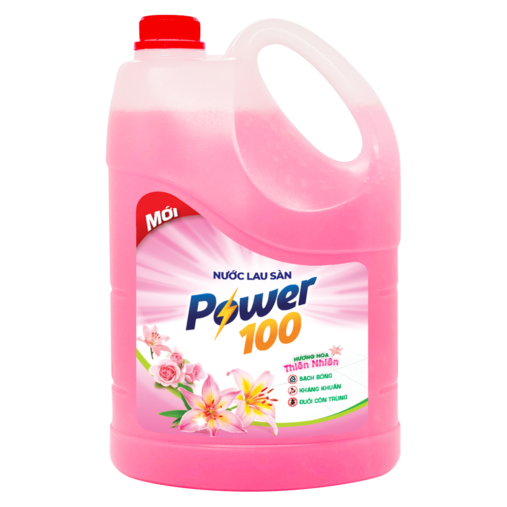 Nước Lau Sàn POWER100 Tinh Dầu Hoa Thiên Nhiên 3.5KG