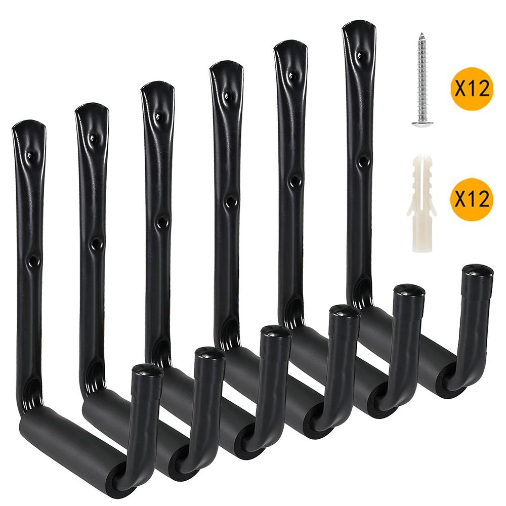 Heavy Duty Garage Hooks Storage Utility Hooks Wall Mounted Kayak Hooks Hangers Organizer with Screws and Wall Anchors