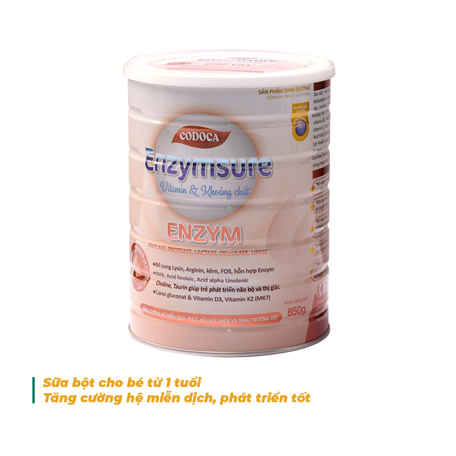 Codoca Enzymsure Bổ sung dinh dưỡng đầy đủ cùng với Vitamin và khoáng chất cho bé