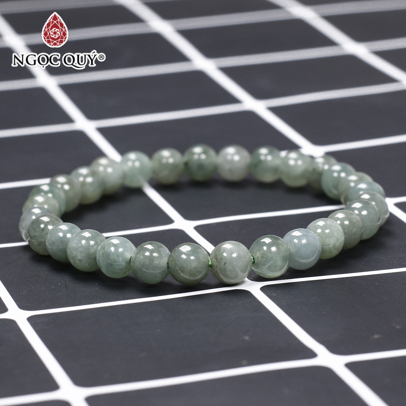 Vòng cẩm thạch nước ngọc hạt 6mm mệnh hỏa, mộc - Ngọc Quý Gemstones