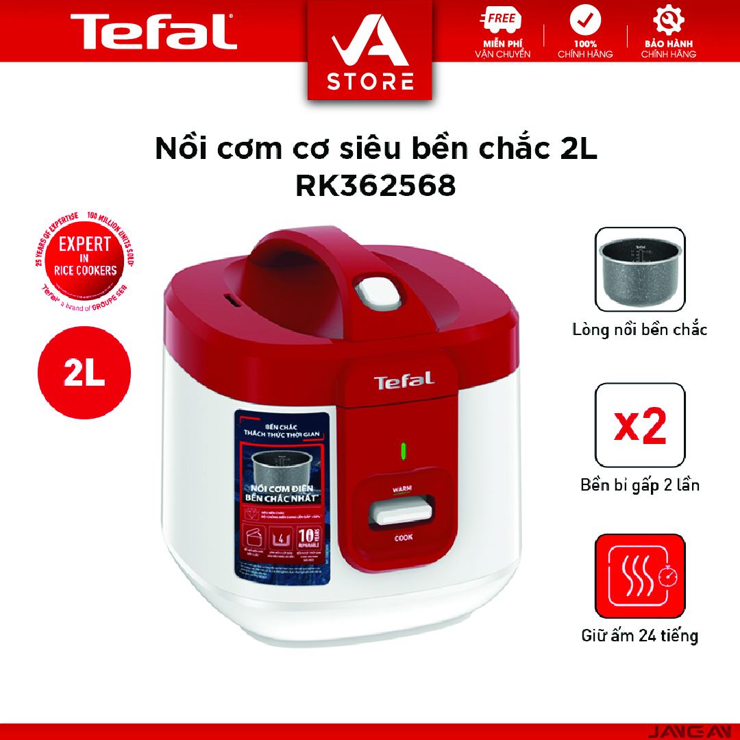 Nồi cơm điện cơ Tefal RK362568 2.0L - Hàng Chính Hãng