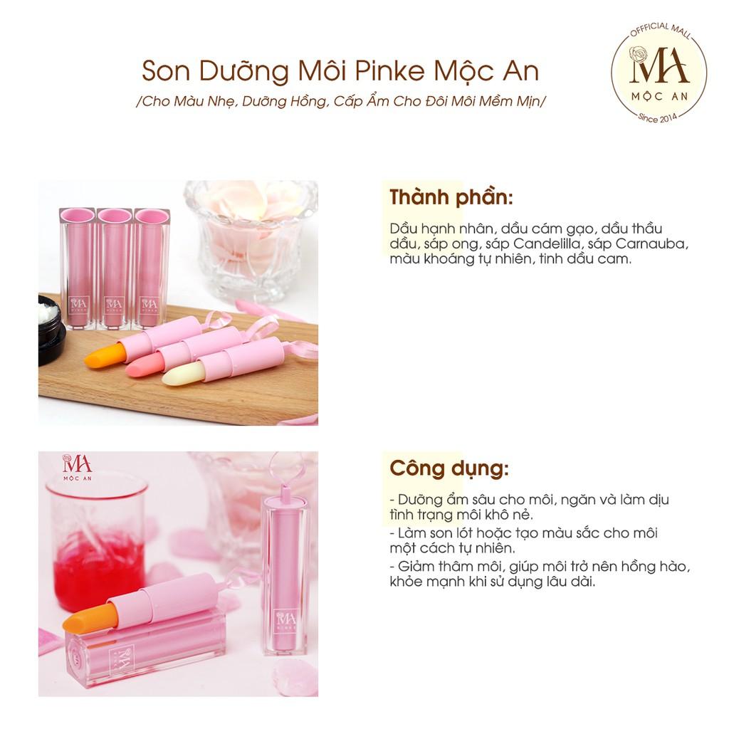 Son Dưỡng Môi Pinke Mộc An Cho Màu Nhẹ, Dưỡng Hồng, Cấp Ẩm Cho Đôi Môi Mềm Mịn 4g