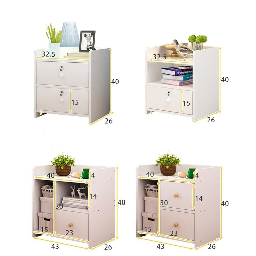 TỦ PHÒNG NGỦ ĐỂ ĐẦU GIƯỜNG 3 NGĂN CÓ TẤM CHẮN SAU LƯNG