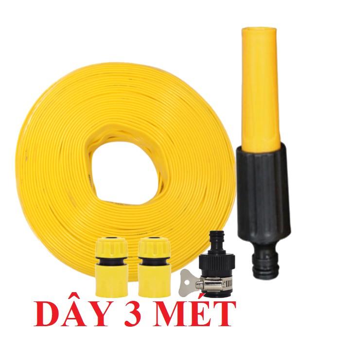 Bộ dây vòi xịt nước rửa xe, tưới cây . tăng áp 3 lần, loại 3m, 5m 206622-5Kcút sập, nối, d.vàng