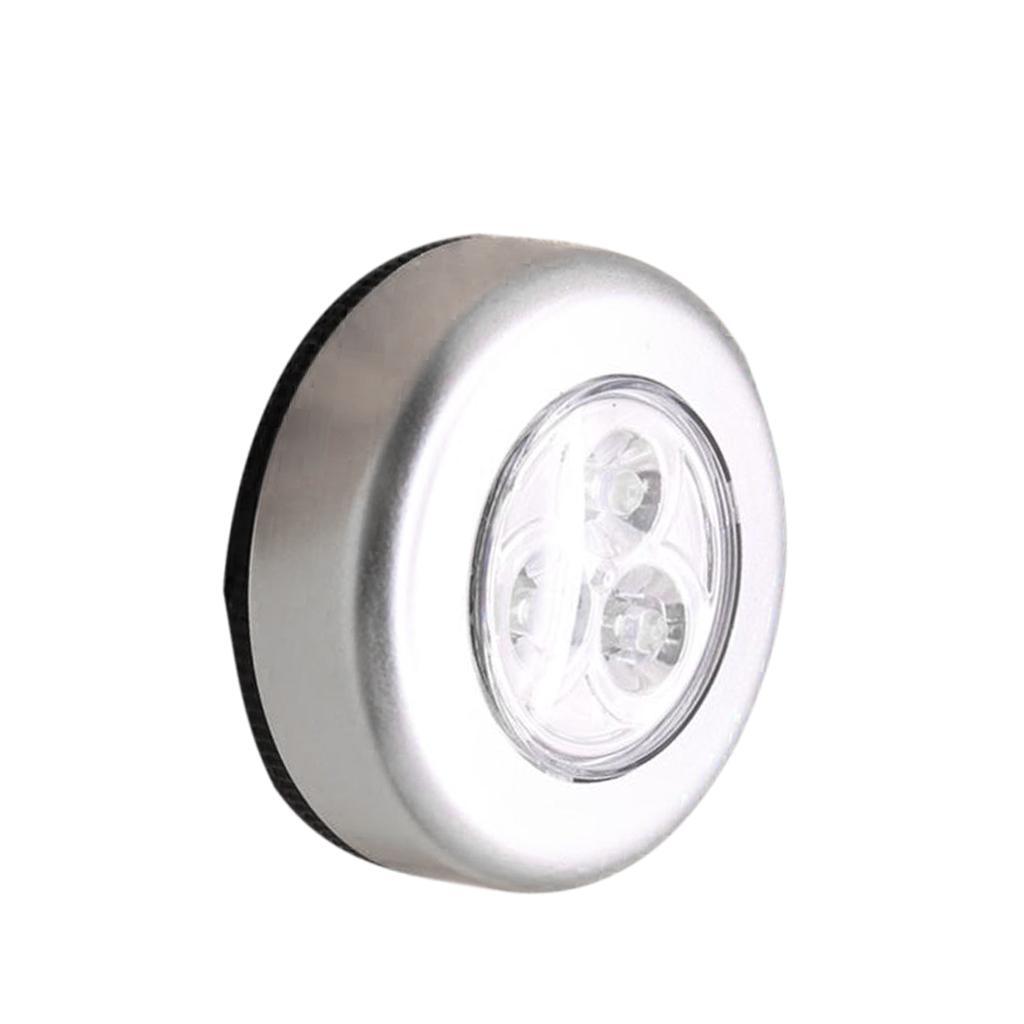 3PC LED Wireless Stick on Push Light Battery Powered Touch Light For Cabinet