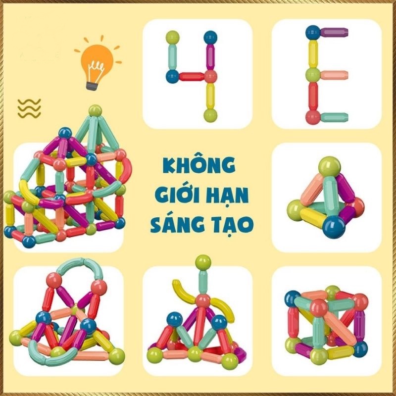 Bộ Xếp Hình Nubie Bộ Nam Châm, Lắp Ráp Xây Dựng Dính Từ Tính Giáo Dục Sáng Tạo Đồ Chơi Trẻ Em
