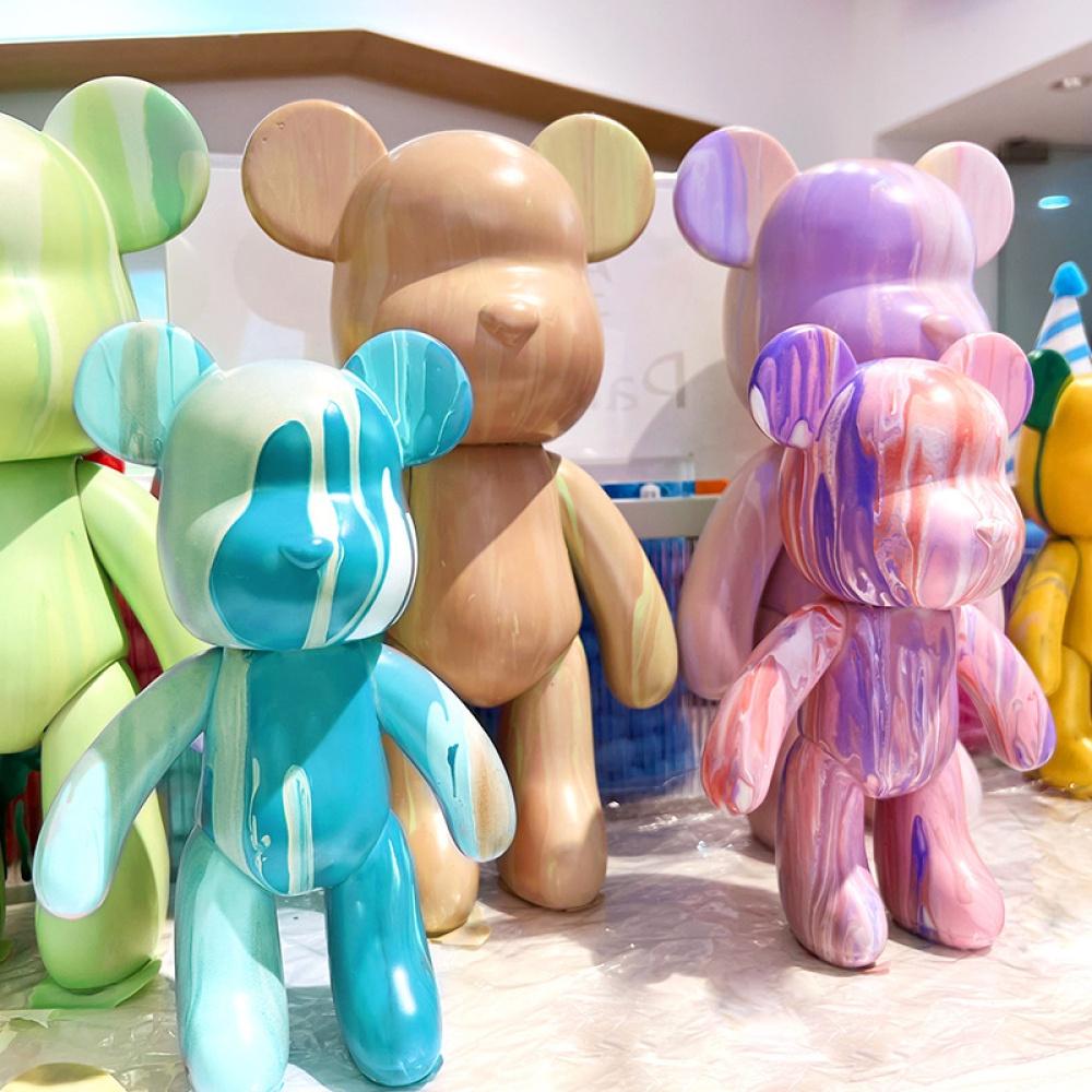 Móc Khóa gấu bạo lực Bearbrick DIY handmade màu Acrylic, tự phối màu sáng tạo đẹp lạ mắt Sphynx