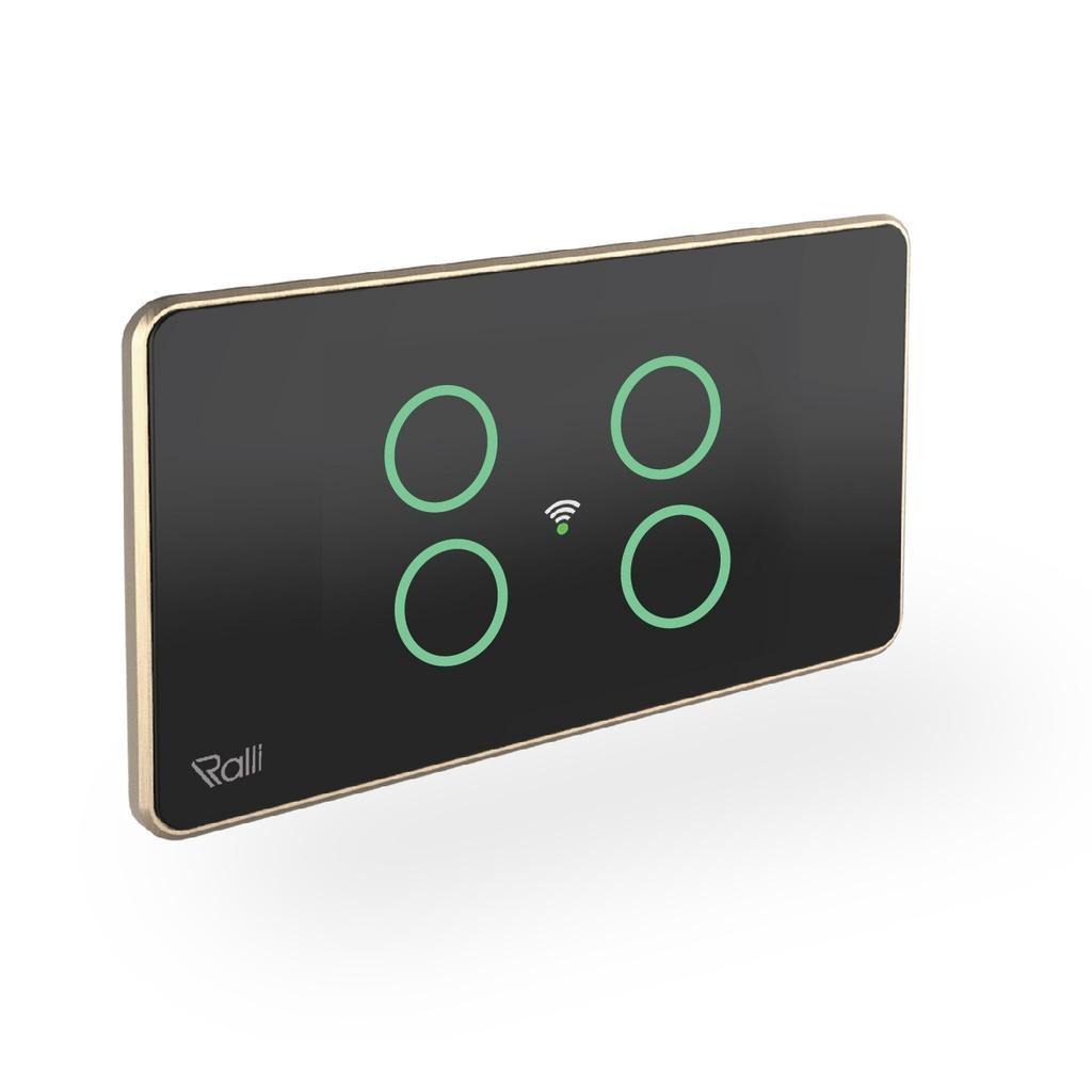 Công tắc cảm ứng thông minh Rạng Đông Kết nối Wifi Điều khiển và hẹn giờ qua điện thoại  CTCU.WF CN - 4 nút bấm