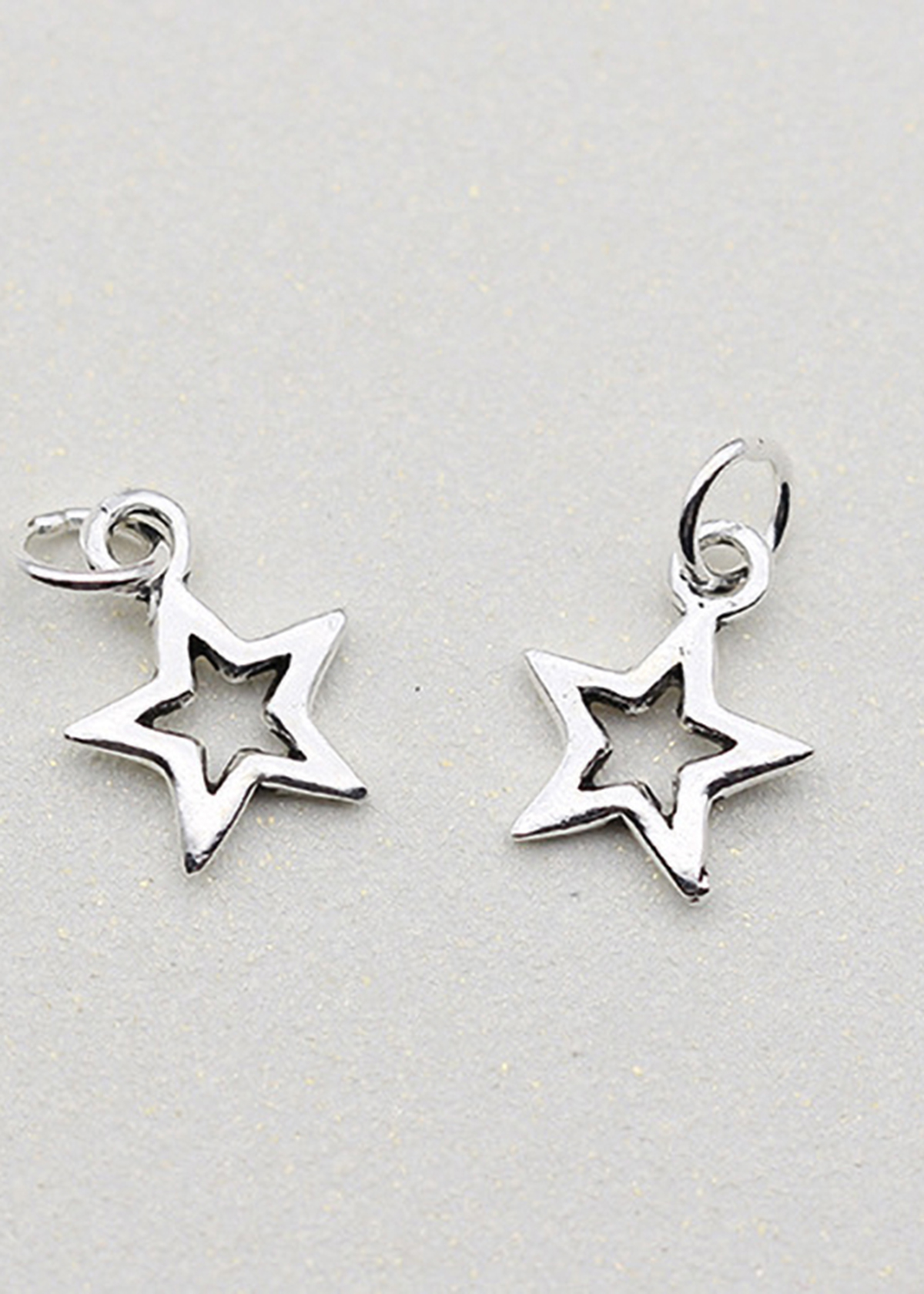 Combo 5 cái charm bạc hình ngôi sao năm cánh treo - Ngọc Quý Gemstones