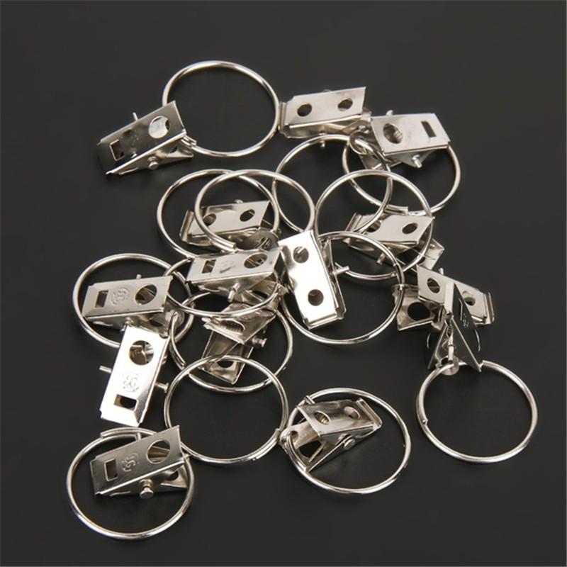 Set 5 / 10 Vòng Gắn Kẹp Bằng Thép Không Gỉ Tiện Dụng Treo Rèm