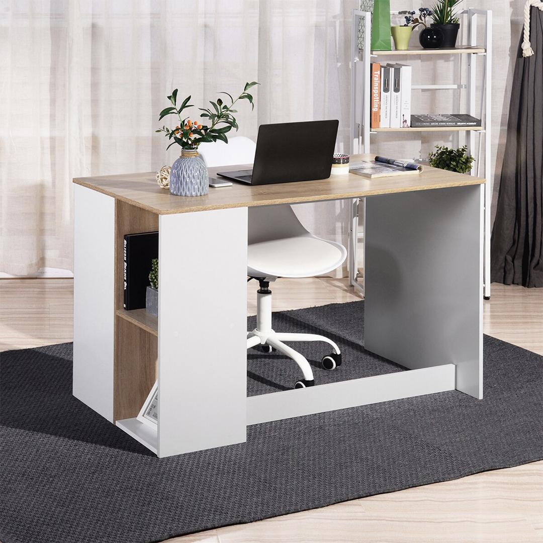 Bàn làm việc, bàn học gỗ hiện đại SMLIFE Deepak | Gỗ MDF dày 17mm chống ẩm | D120xR60xC75cm