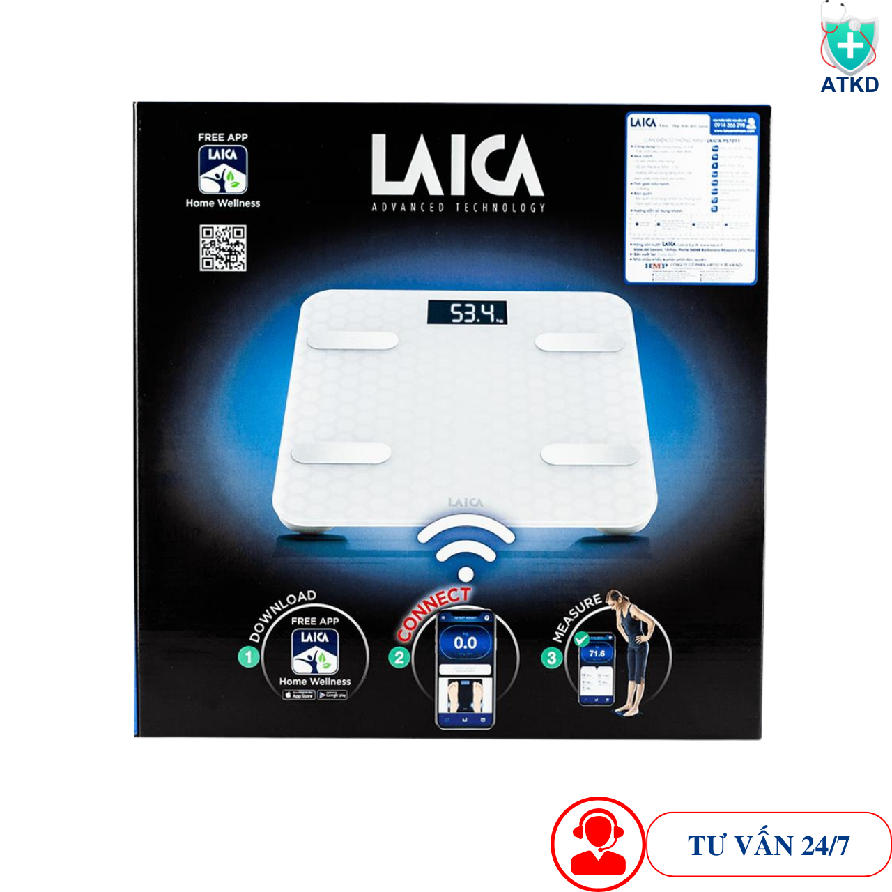 Cân điện tử thông minh LAICA PS7011