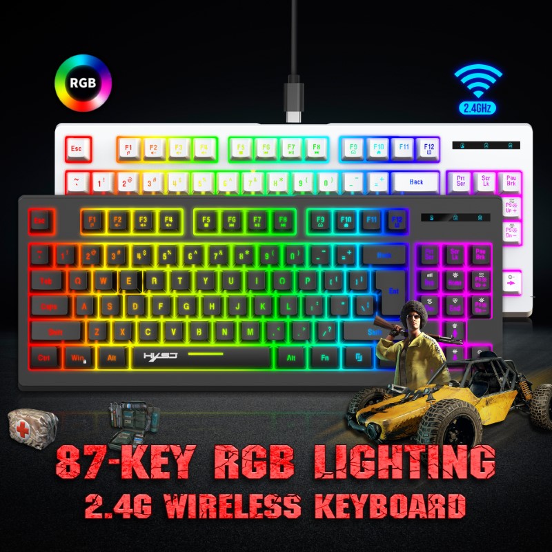 Bàn Phím không dây Led Gaming RGB L100 Black