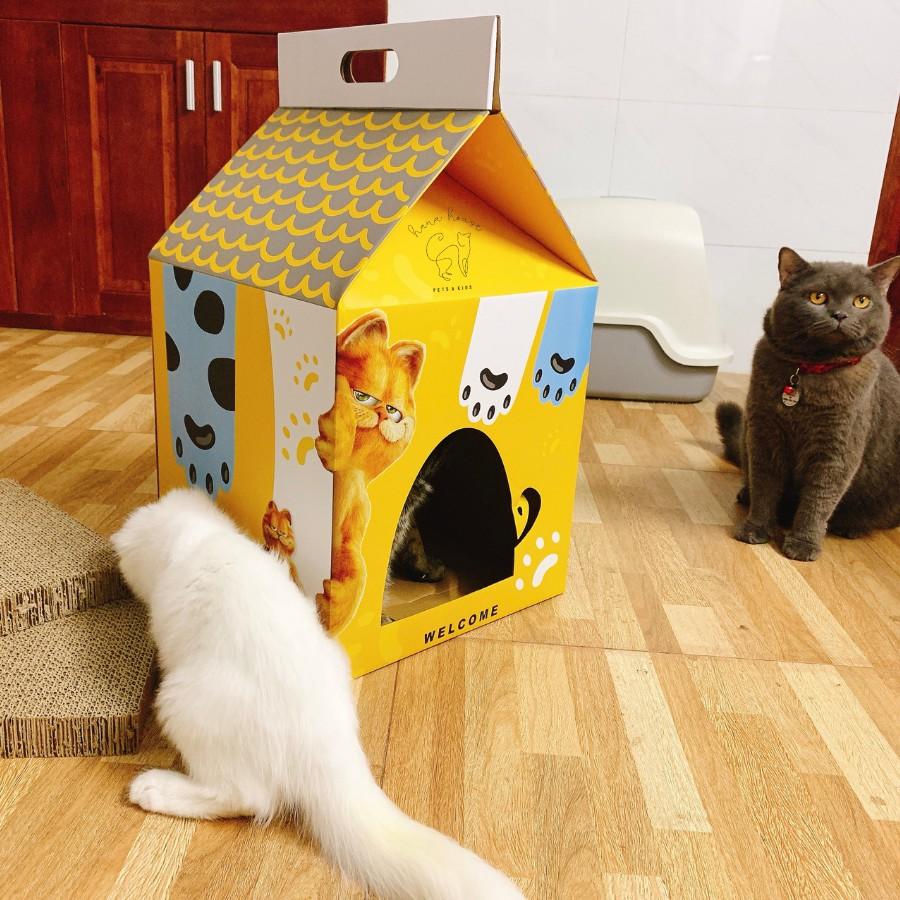 Nhà Giấy Duplex Cho Mèo Nhà Mèo Carton bồi Duplex Nhà Giấy Cho Mèo Nhà Mèo Bằng Giấy - Ổ Nằm Cho Mèo