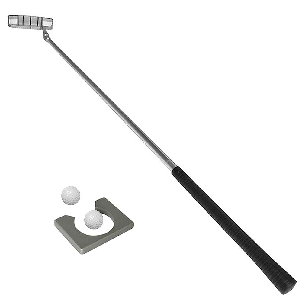 Bộ huấn luyện viên tập chơi golf bao gồm 1 gậy gạt bóng, 2 quả bóng, 1 giá đỡ khung thành bằng gỗ và 1 túi đựng đồ