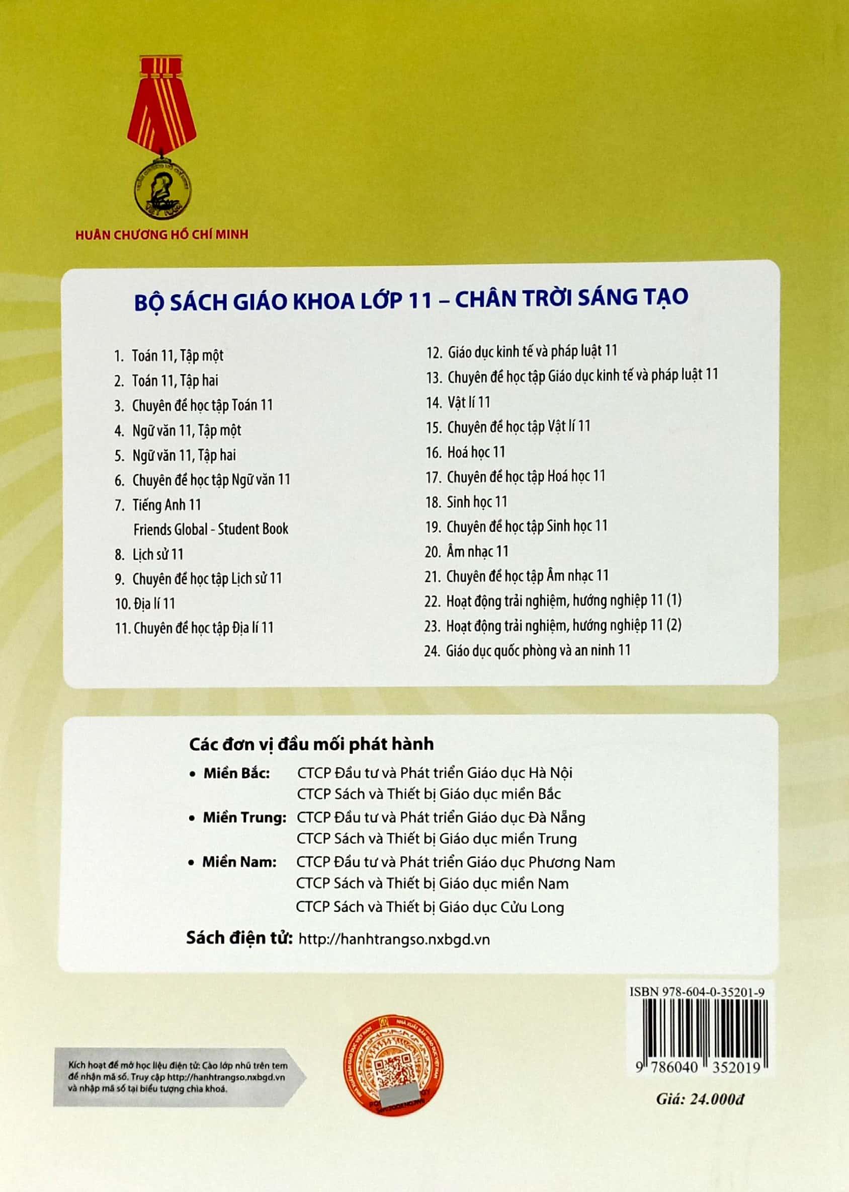 Giáo Dục Kinh Tế Và Pháp Luật 11 (Chân Trời Sáng Tạo) (Chuẩn)