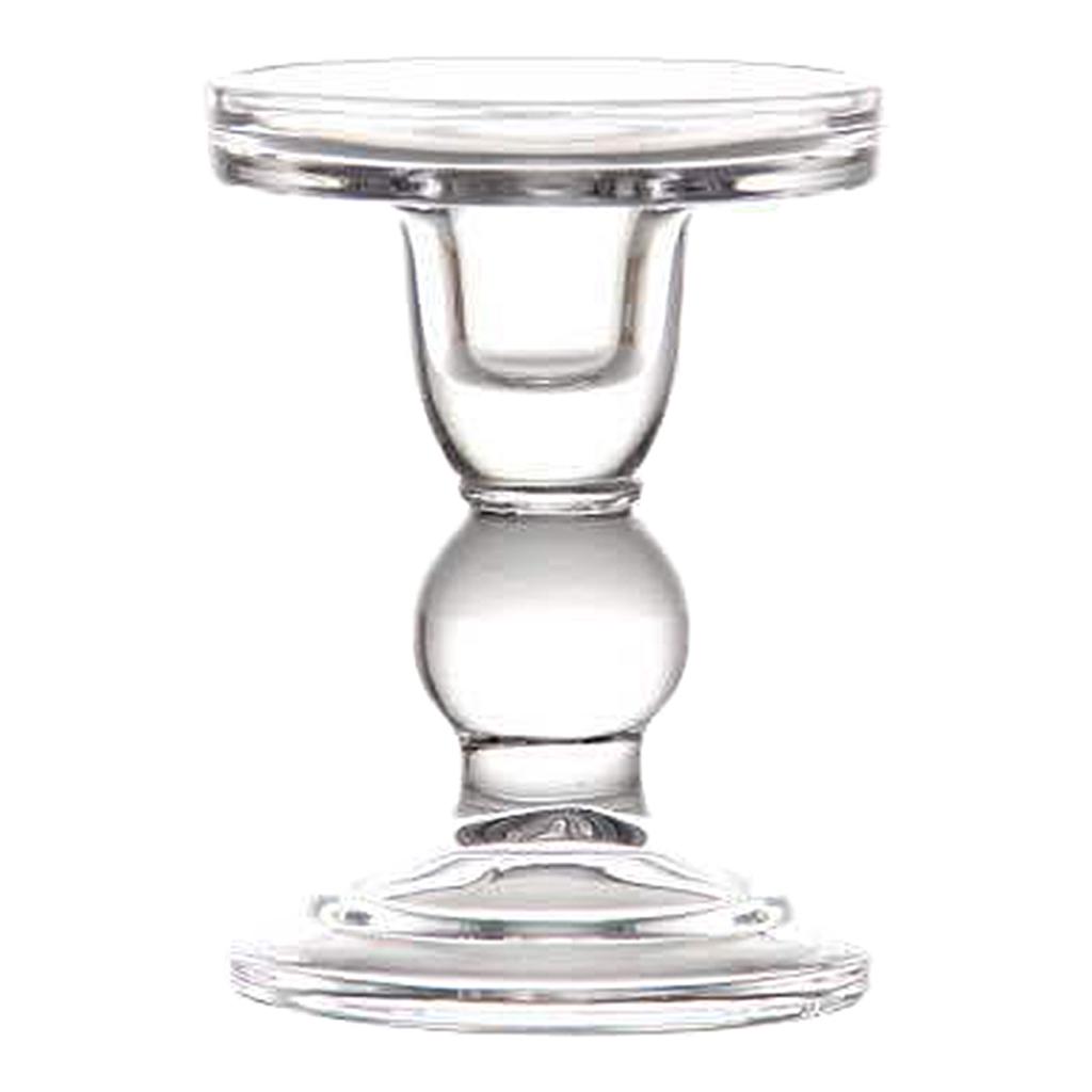 Transparent Glass Candle Holder Candle Stand Candlestick