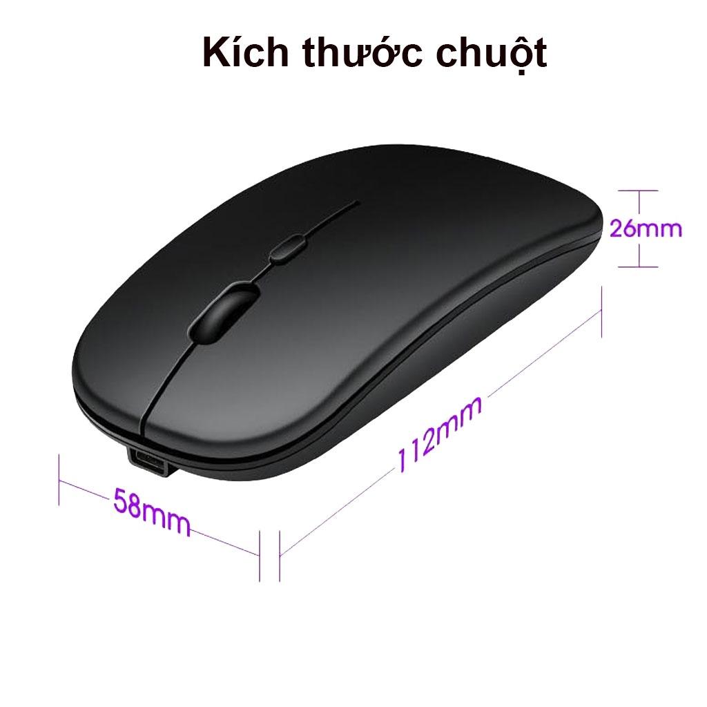 Chuột Không Dây Sạc Pin 2.4GHz PIX-LINK P1 Siêu Mỏng Không Gây Tiếng Ồn Sạc 1 Lần Dùng 1 Tuần Cho Laptop Macbook PC Tivi - Hàng Chính Hãng