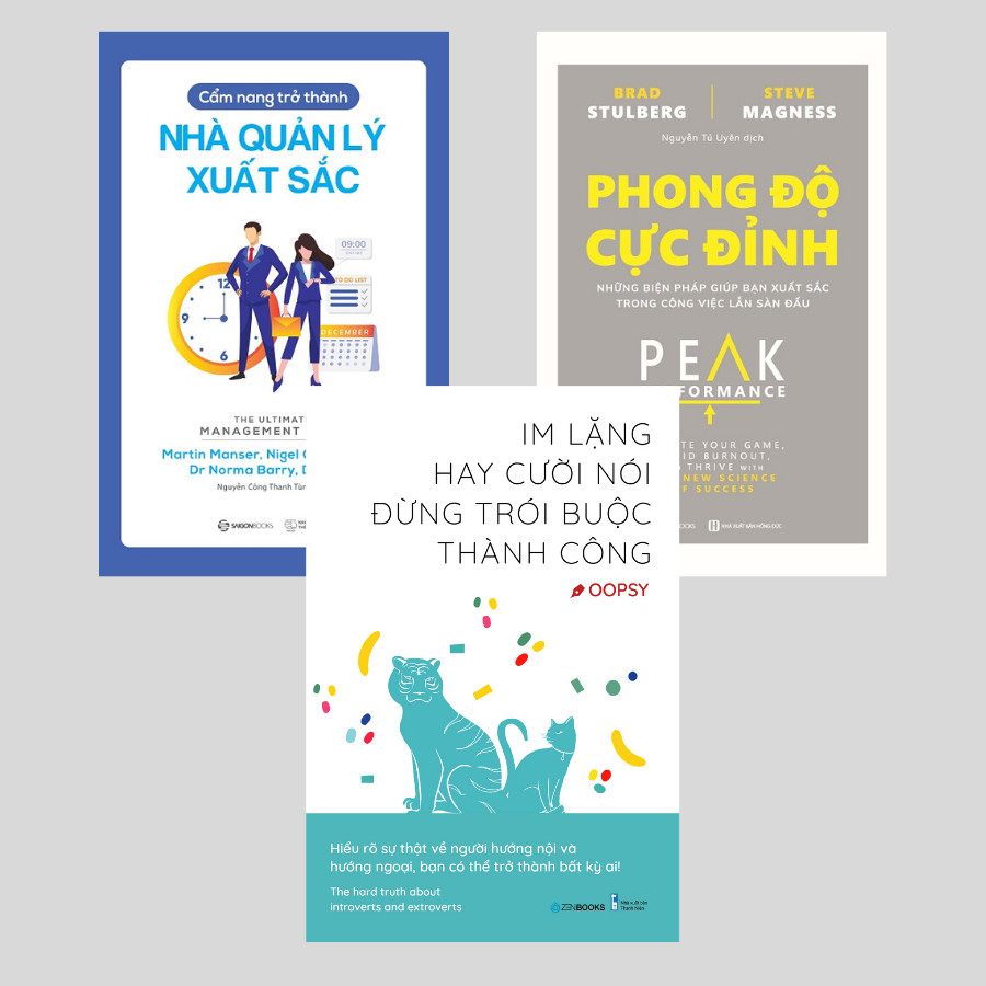Combo: Cẩm Nang Trở Thành Nhà Quản Lý Xuất Sắc + Phong Độ Cực Đỉnh + Im Lặng Hay Cười Nói Đừng Trói Buộc Thành Công