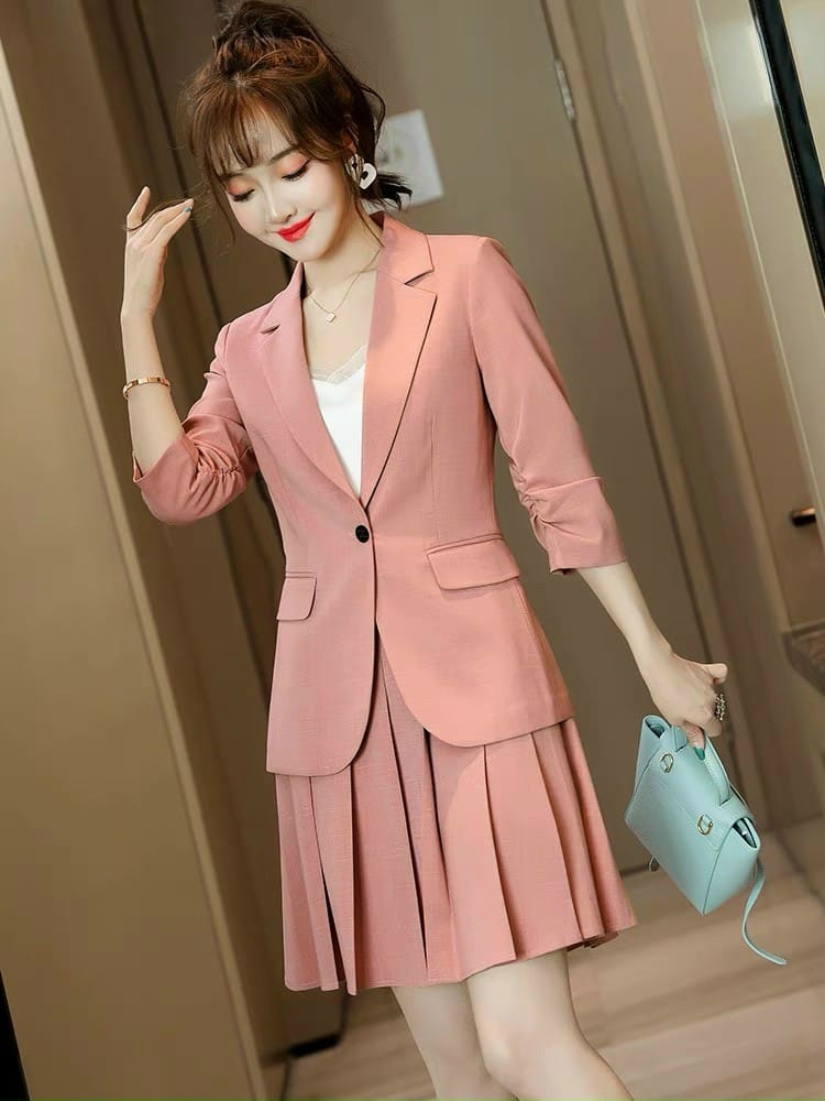 Set vest phối váy kèm áo thun