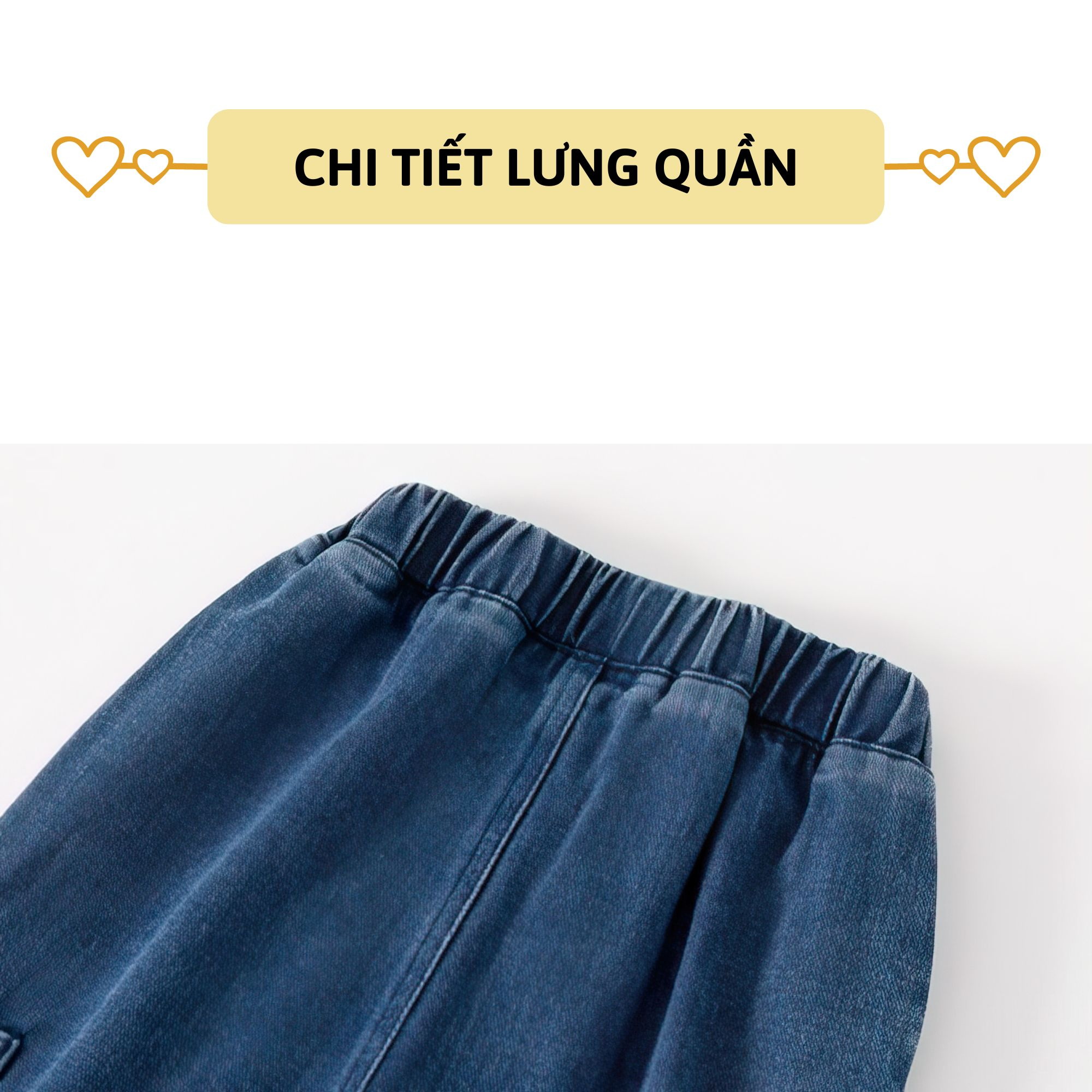 Quần jean dài bé trai 27Kids WELLKIDS quần bò mềm lưng chun nam cho trẻ từ 2-10 tuổi BLJE2