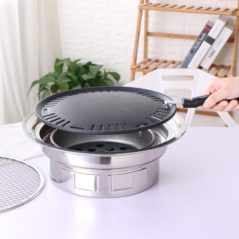 Bếp Nướng Bằng Than Hoa Không Khói, Bếp Nấu Lẩu BBQ Nhỏ Gọn Dễ Vệ Sinh