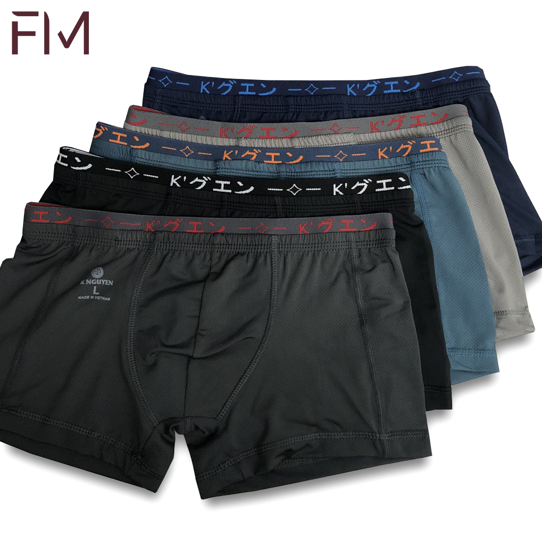 Combo 3 quần lót boxer nam, sịp đùi dạng lưới thông hơi thoáng mát - FORMEN SHOP - FMCB3QS020
