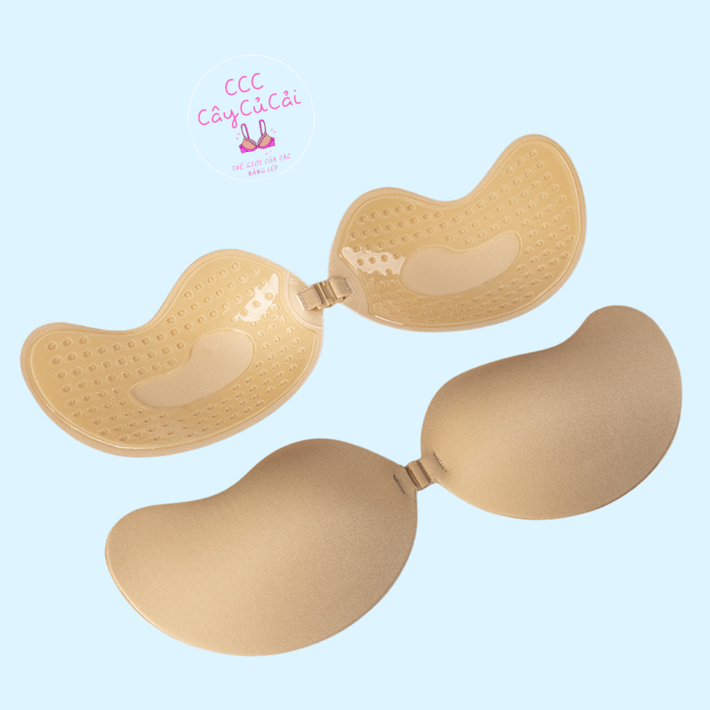Miếng dán ngực cài trước, miếng dán nâng ngực, áo dán hình quả xoài tạo khe định hình vòng 1- CCC002