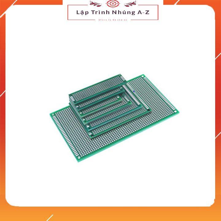 [Lập Trình Nhúng A-Z][G10] Phíp Đồng Đục Lỗ 2 Mặt PCB Xanh Tốt Dày 1.6mm