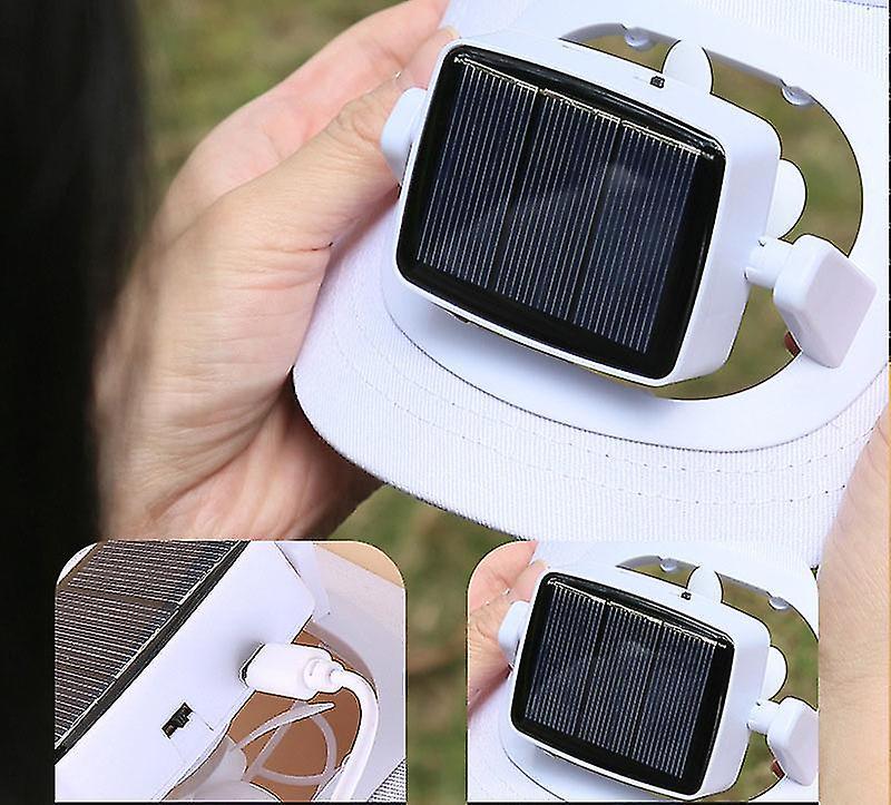 Quạt năng lượng mặt trời Cap Usb có thể sạc lại Hood Fan