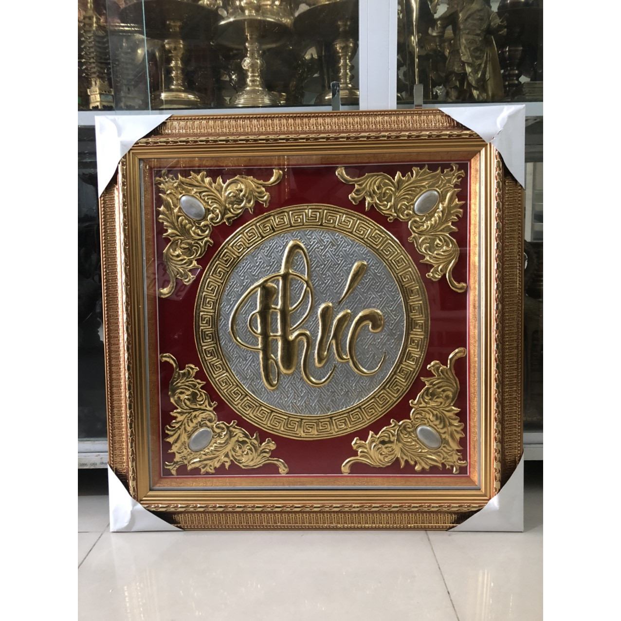 Tranh chữ phúc bằng đồng cao cấp kt 80cm