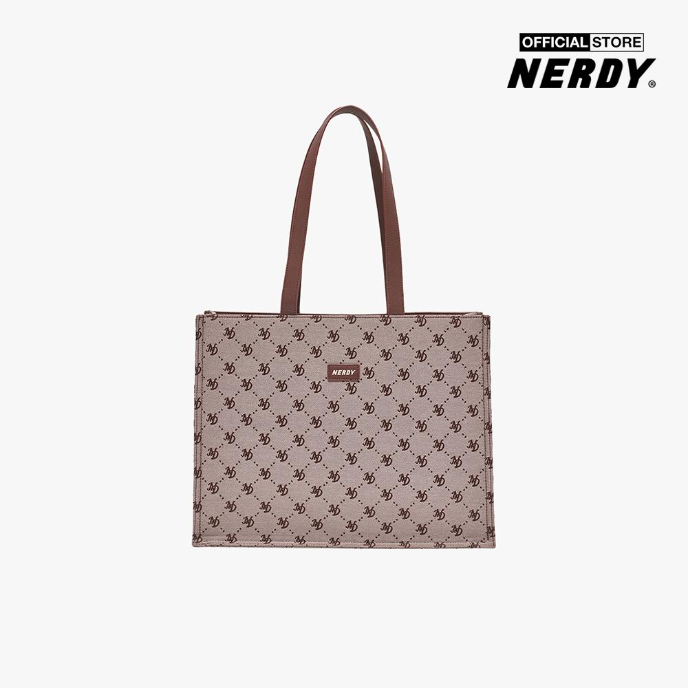 NERDY - Túi tote phom chữ nhật Monogram PNEF22AA06