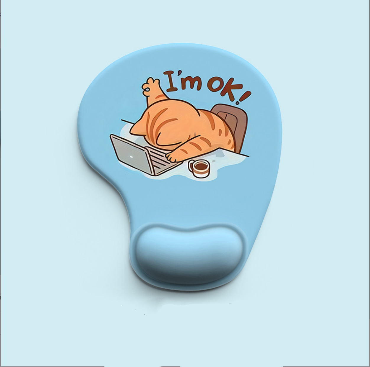 Miếng Lót Chuột Có Đệm Kê Tay 3D, Mouse Pad Gel Hình Mèo Tư Bản Dễ Thương, Chống Trượt, Nhiều Mẫu_ Hàng chính hãng