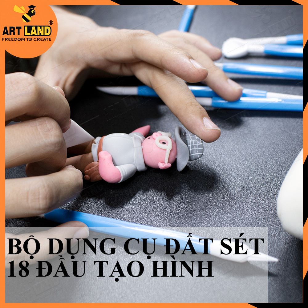 Bộ 8 dụng cụ tạo hình đất sét đa năng