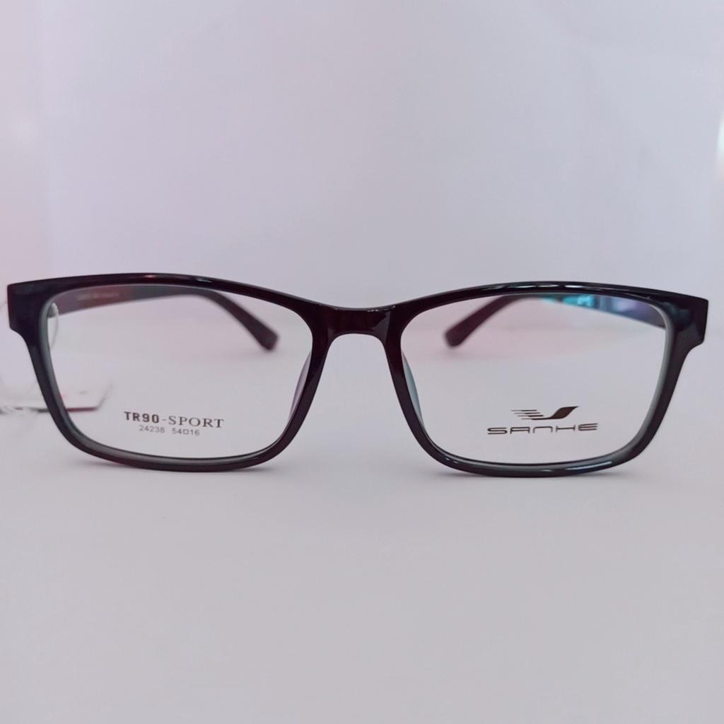 Mắt kính cận gọng vuông thời trang nam nữ nhựa dẻo TR90 mẫu G010
